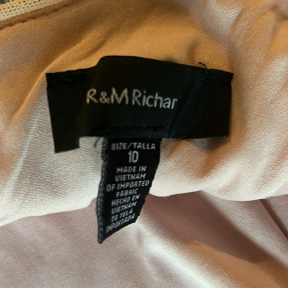 NWOT R & M Richards champagne colored sequined gown size 10 - Picture 13 of 14